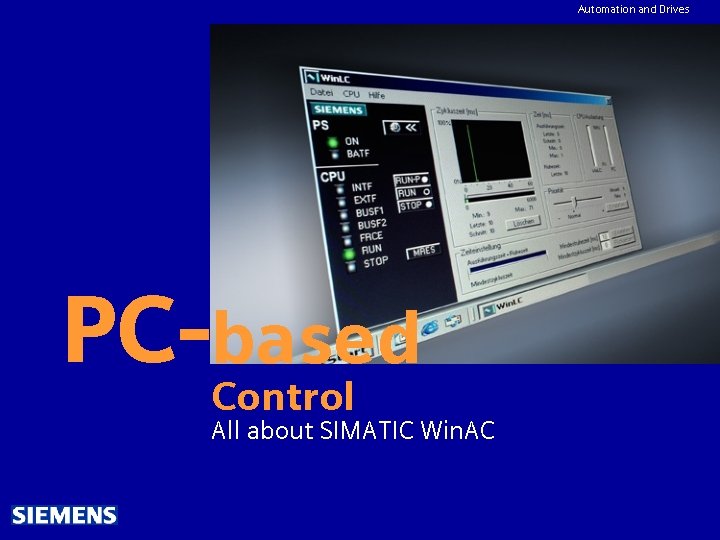 Automation and Drives PC-based Control SIMATIC Win. AC Why PC-based Automation? PC-based Control with