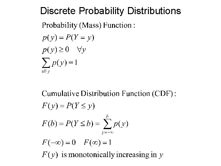 Discrete Probability Distributions 