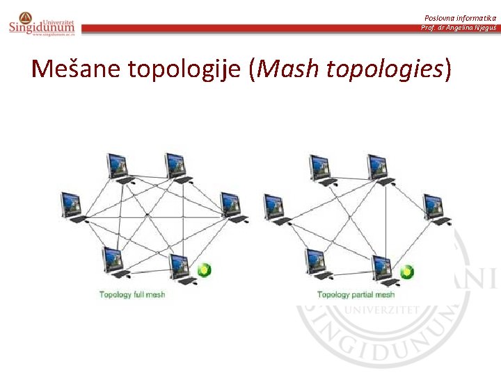 Poslovna informatika Prof. dr Angelina Njeguš Mešane topologije (Mash topologies) 