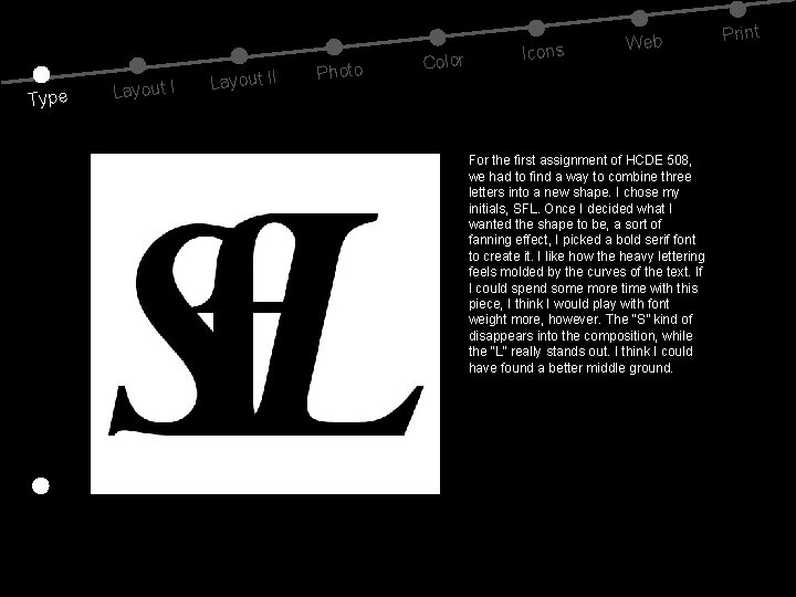 Type Layout II Photo Color Icons Web For the first assignment of HCDE 508,