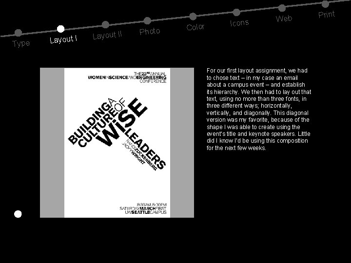 Type Layout II Photo Color Icons Web For our first layout assignment, we had