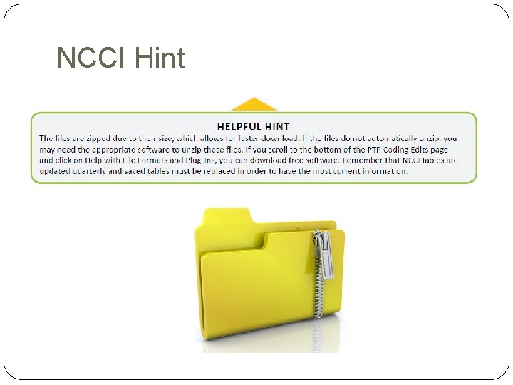 NCCI Hint NCCI Hint