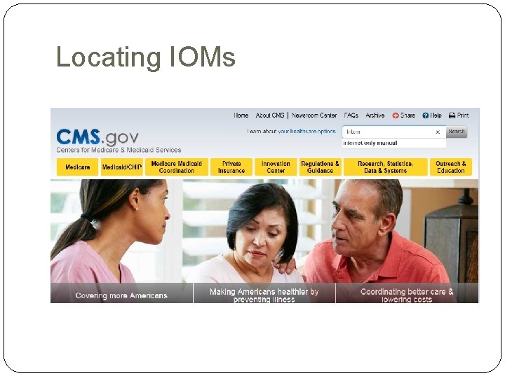 Locating IOMs Locating IOMs