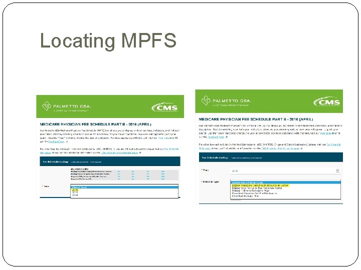 Locating MPFS Locating MPFS