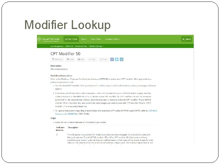 Modifier Lookup Modifier Lookup