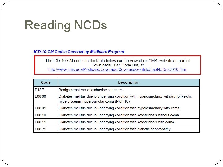 Reading NCDs Reading NCDs