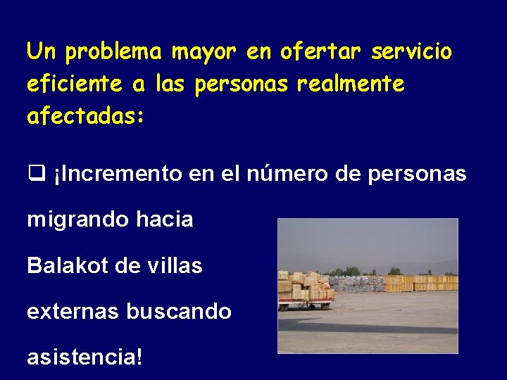 Un problema mayor en ofertar servicio eficiente a las personas realmente afectadas: q ¡Incremento