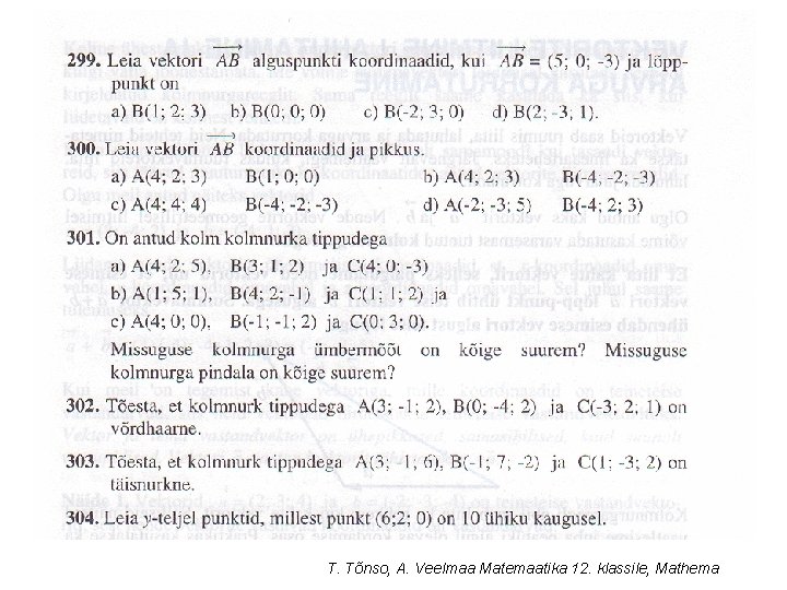 T. Tõnso, A. Veelmaa Matemaatika 12. klassile, Mathema 