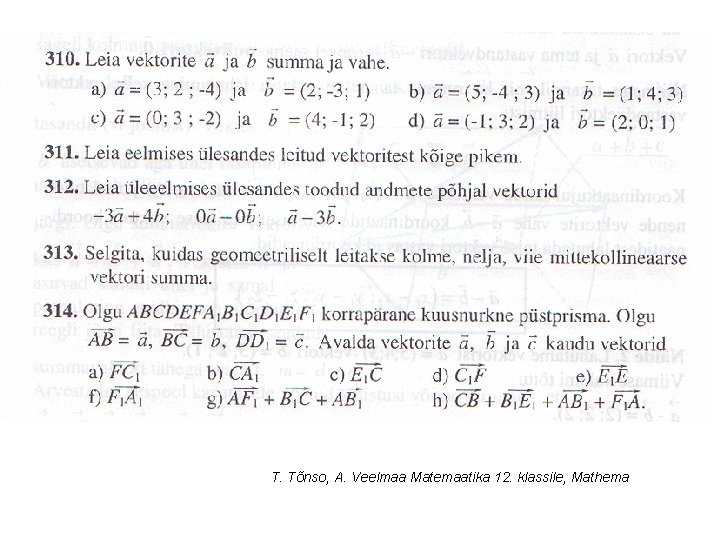 T. Tõnso, A. Veelmaa Matemaatika 12. klassile, Mathema 