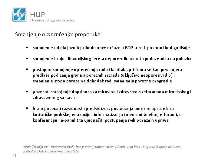 Smanjenje opterećenja: preporuke § smanjenje udjela javnih prihoda opće države u BDP-u za 1