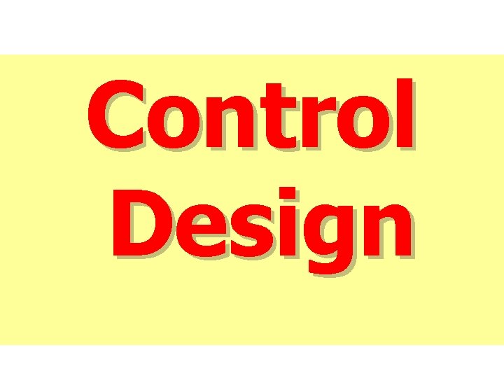 Control Design 