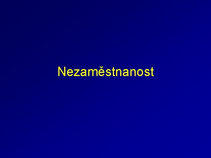 Nezaměstnanost 