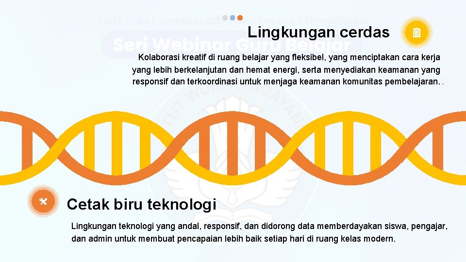 Lingkungan cerdas Kolaborasi kreatif di ruang belajar yang fleksibel, yang menciptakan cara kerja yang