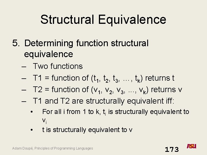 Structural Equivalence 5. Determining function structural equivalence – – Two functions T 1 = Structural Equivalence 5. Determining function structural equivalence – – Two functions T 1 =