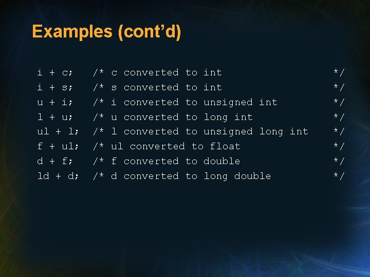 Examples (cont’d) i + c; i + s; u + i; l + u; Examples (cont’d) i + c; i + s; u + i; l + u;