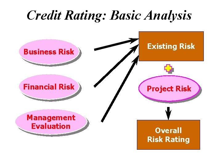 Credit Rating: Basic Analysis Business Risk Financial Risk Management Evaluation Existing Risk Project Risk