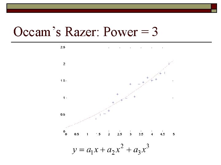 Occam’s Razer: Power = 3 