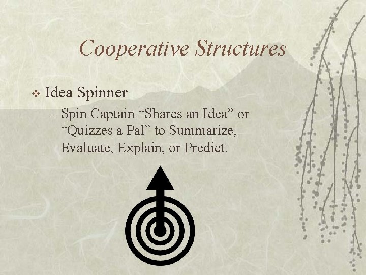 Cooperative Structures v Idea Spinner – Spin Captain “Shares an Idea” or “Quizzes a