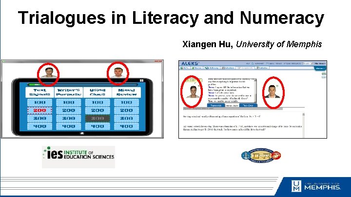 Trialogues in Literacy and Numeracy Xiangen Hu, University of Memphis 