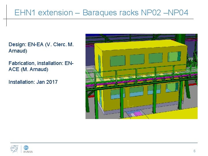 EHN 1 extension – Baraques racks NP 02 –NP 04 Design: EN EA (V.