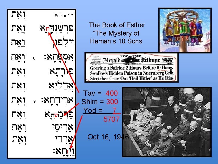 The Book of Esther “The Mystery of Haman’s 10 Sons Tav = 400 Shim