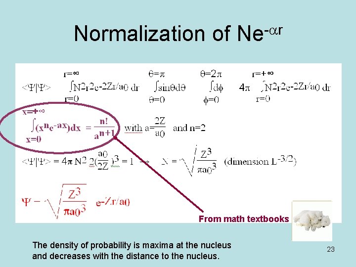 Normalization of Ne-ar From math textbooks The density of probability is maxima at the Normalization of Ne-ar From math textbooks The density of probability is maxima at the