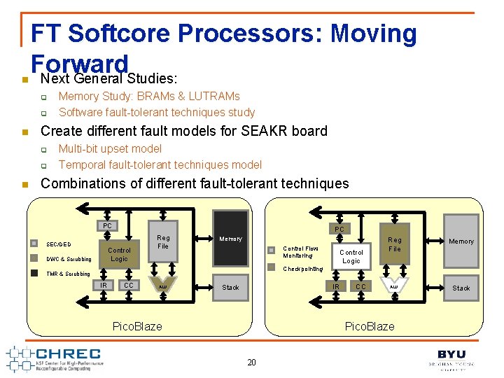 n FT Softcore Processors: Moving Forward Next General Studies: q q n Create different