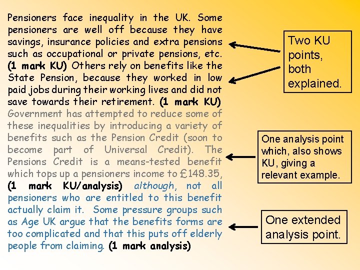 Pensioners face inequality in the UK. Some pensioners are well off because they have