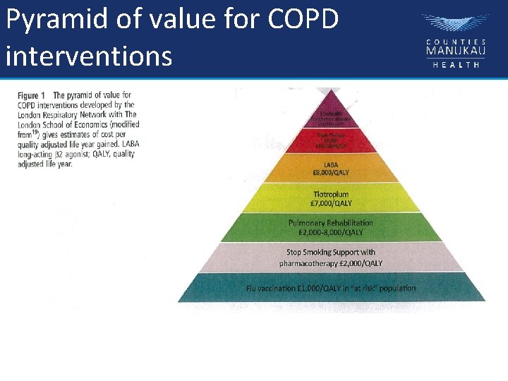 Pyramid of value for COPD interventions 