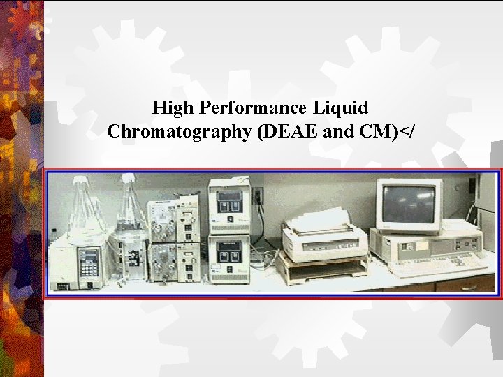 High Performance Liquid Chromatography (DEAE and CM)</ High Performance Liquid Chromatography (DEAE and CM)</
