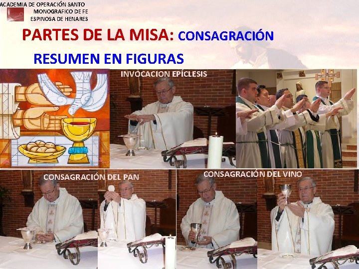 ACADEMIA DE OPERACIÓN SANTO MONOGRAFICO DE FE ESPINOSA DE HENARES PARTES DE LA MISA: