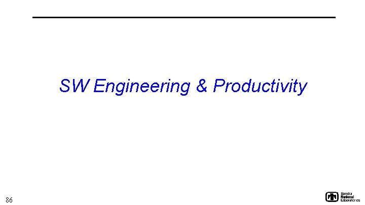 SW Engineering & Productivity 86 