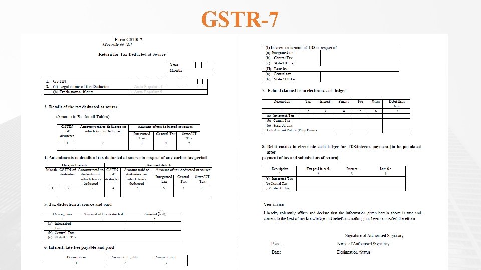 GSTR-7 GSTR-7