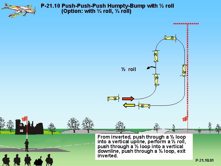 P-21. 10 Push-Push Humpty-Bump with ½ roll (Option: with ¾ roll, ¼ roll) ½