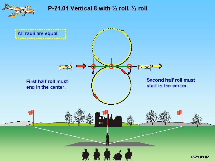 P-21. 01 Vertical 8 with ½ roll, ½ roll All radii are equal. First