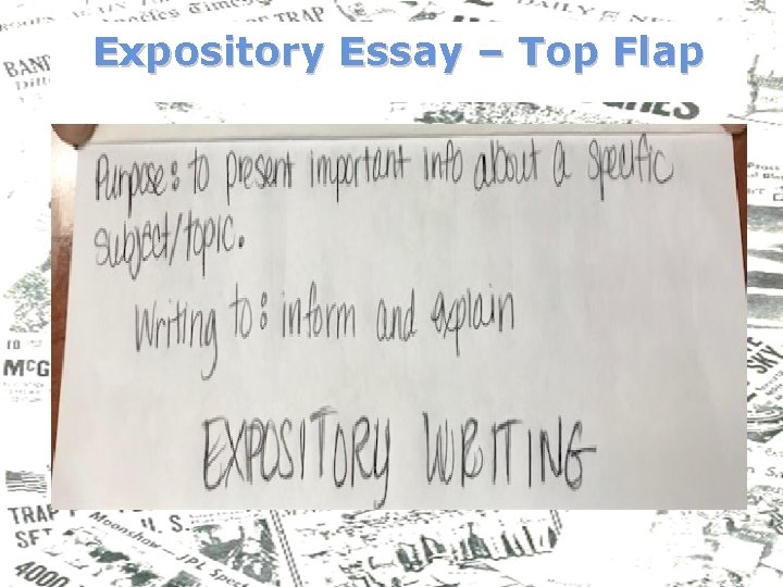 Expository Essay – Top Flap 