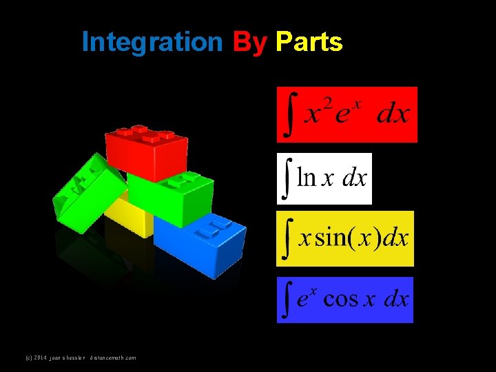 Integration By Parts 1 (c) 2014 joan s kessler distancemath. com 