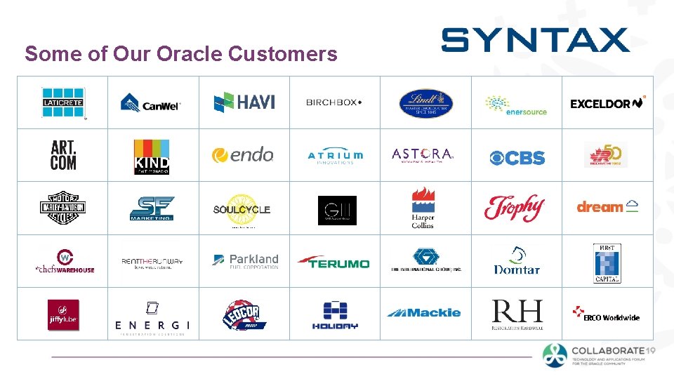 Some of Our Oracle Customers 