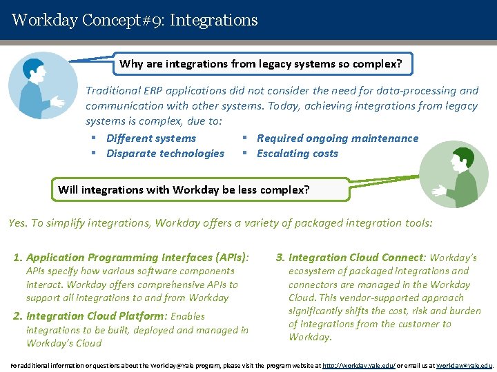 Workday Concept#9: Integrations Why are integrations from legacy systems so complex? Traditional ERP applications