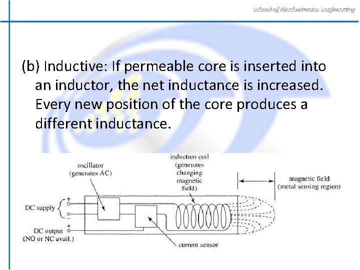 (b) Inductive: If permeable core is inserted into an inductor, the net inductance is