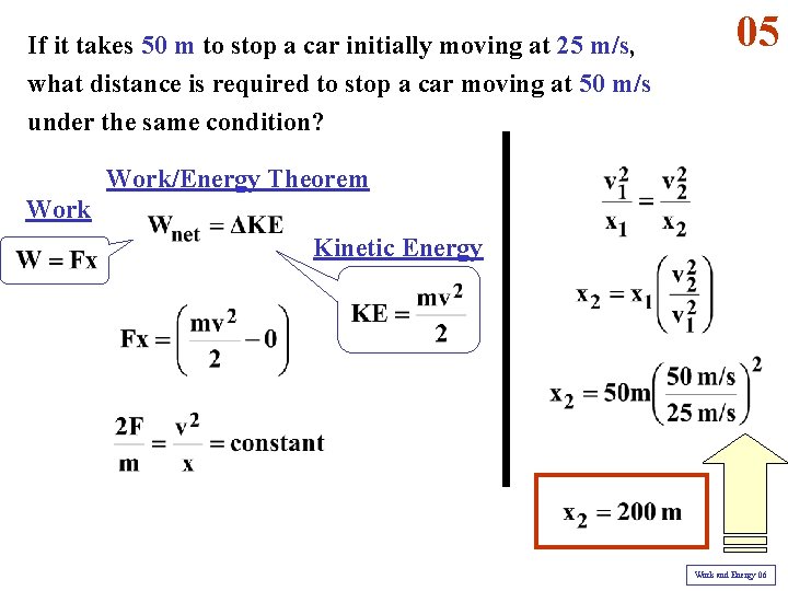 If it takes 50 m to stop a car initially moving at 25 m/s,