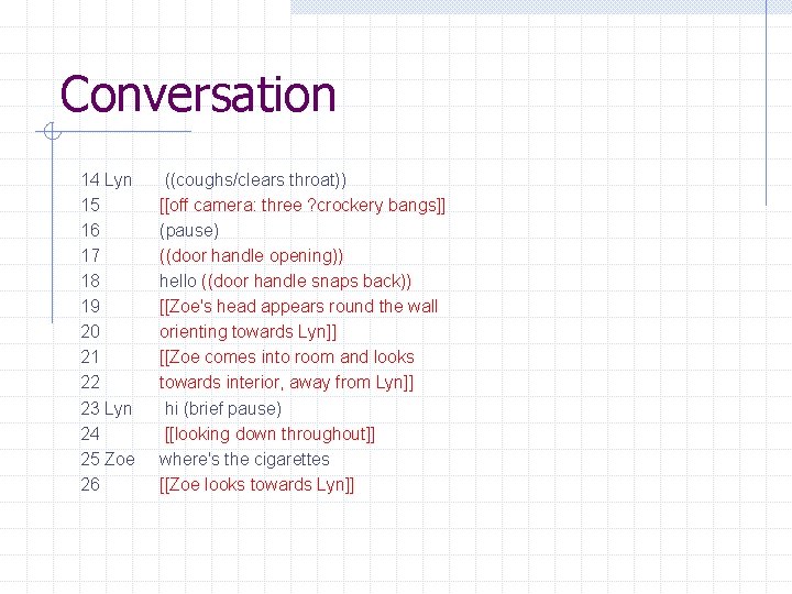 Conversation 14 Lyn 15 16 17 18 19 20 21 22 23 Lyn 24 Conversation 14 Lyn 15 16 17 18 19 20 21 22 23 Lyn 24