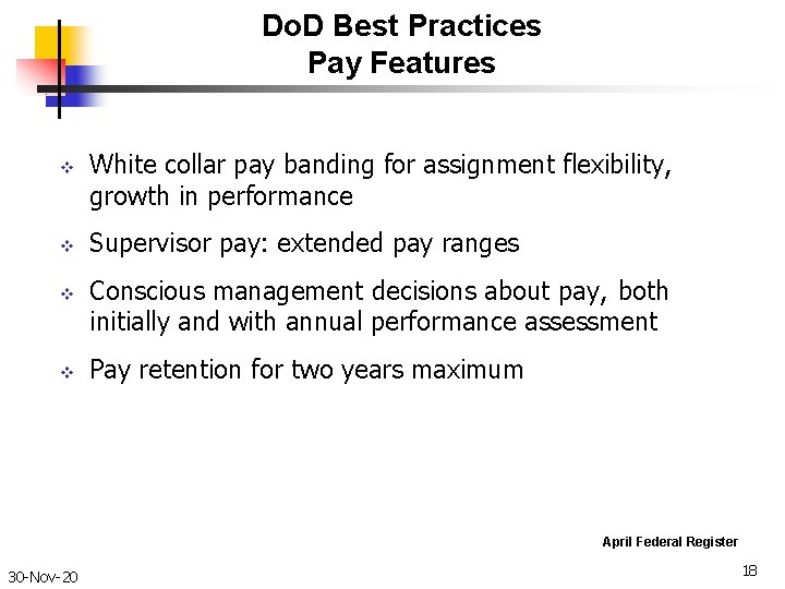 Do. D Best Practices Pay Features v v White collar pay banding for assignment