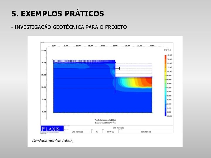 5. EXEMPLOS PRÁTICOS • INVESTIGAÇÃO GEOTÉCNICA PARA O PROJETO 