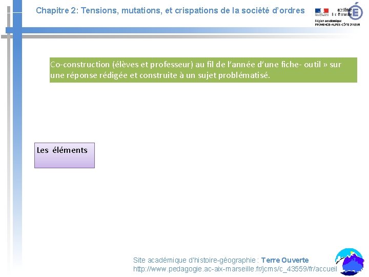 Chapitre 2: Tensions, mutations, et crispations de la société d’ordres Co-construction (élèves et professeur)