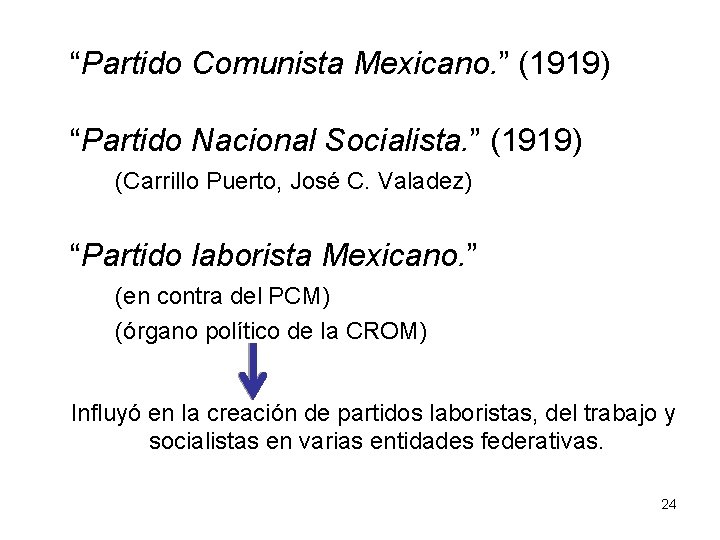 “Partido Comunista Mexicano. ” (1919) “Partido Nacional Socialista. ” (1919) (Carrillo Puerto, José C.