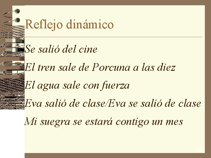 Reflejo dinámico Se salió del cine El tren sale de Porcuna a las diez