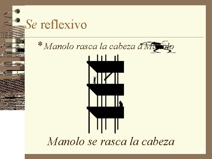 Se reflexivo * Manolo rasca la cabeza a Manolo se rasca la cabeza 6