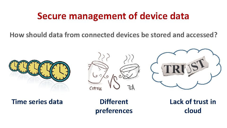 Secure management of device data How should data from connected devices be stored and