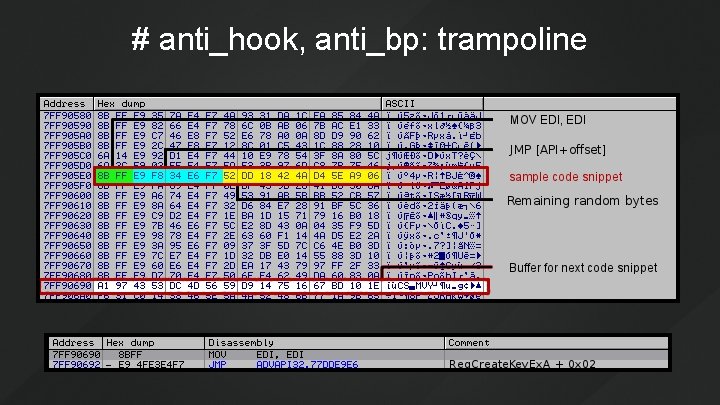 # anti_hook, anti_bp: trampoline 